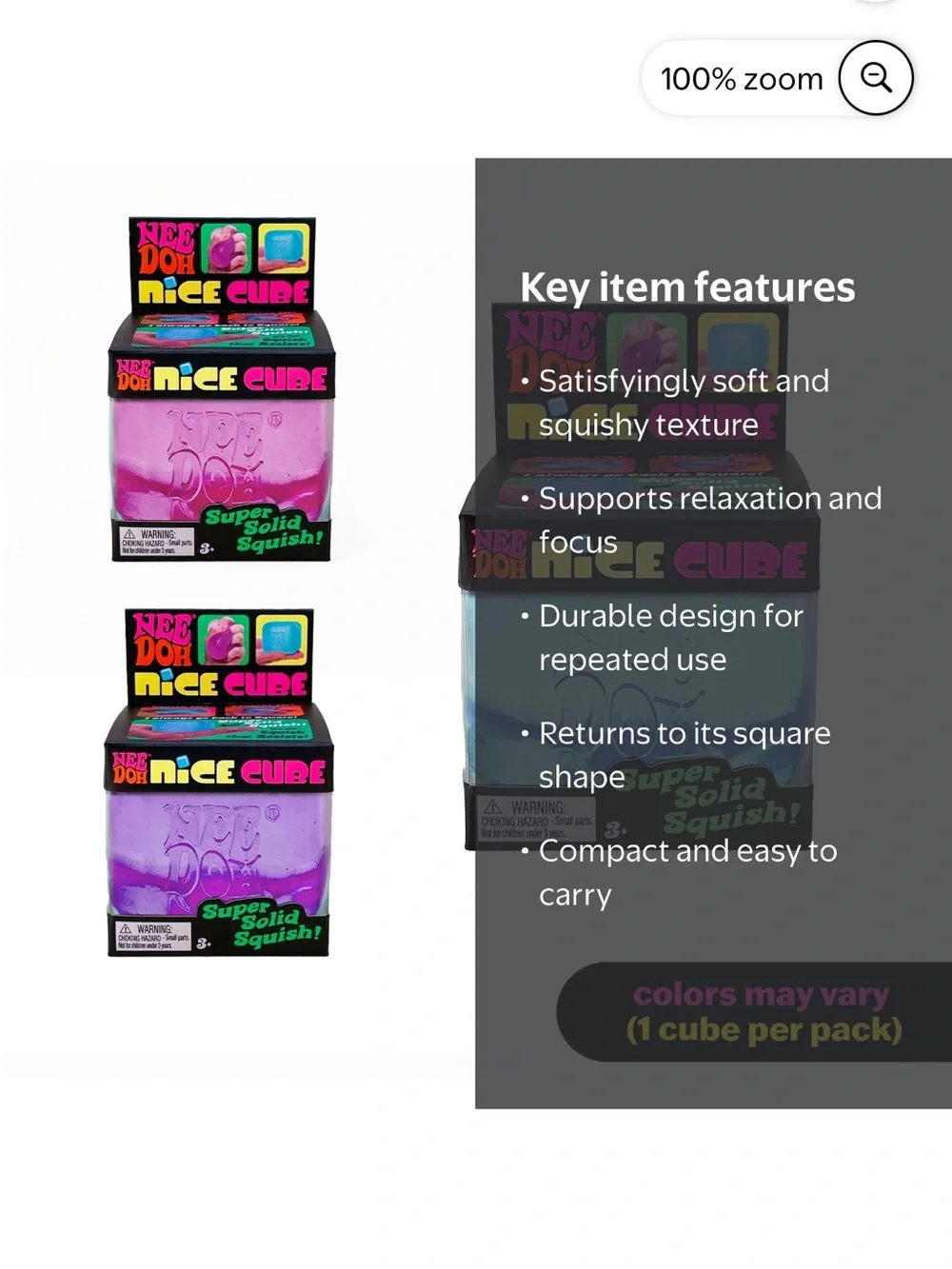 Needoh Nice Cube  Purple